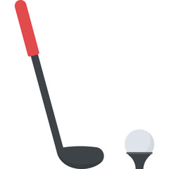 
Flat icon design of golf tee
