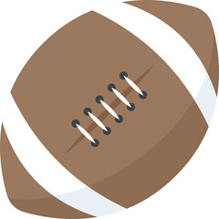 
A brown color rugby ball 
