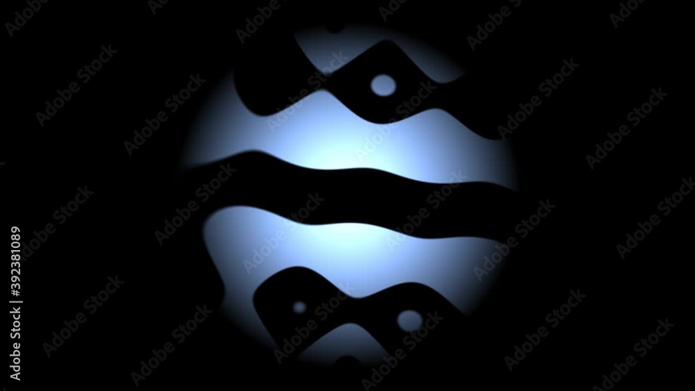 Aufkleber blobs softened edges moving past shining star