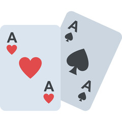 
Ace of hearts symbol of card game
