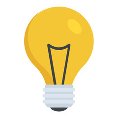 
Flat design of bulb, innovative idea concept
