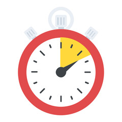 
Countdown with this stopwatch flat icon design
