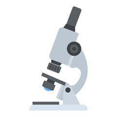 
Flat design of microscope icon, lab research 
