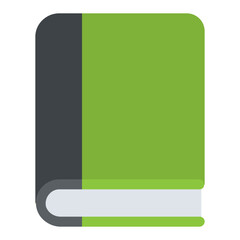 
Flat icon design of closed notebook, notes concept
