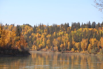 Autumn Around The Bend, Government House Park, Edmonton, Alberta