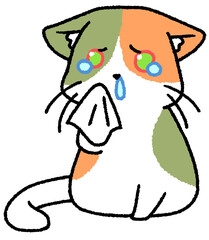 アレルギーもちの三毛猫