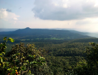 view of the mountains, beautiful weather, natural scenery background, nature photography