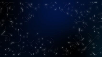 Abstract structure circuit computer technology on dark blue background. Business technology innovation. Hi tech concept. 