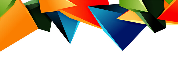 Triangle mosaic abstract background, 3d triangular low poly shapes. Geometric vector illustration for covers, banners, flyers and posters and other