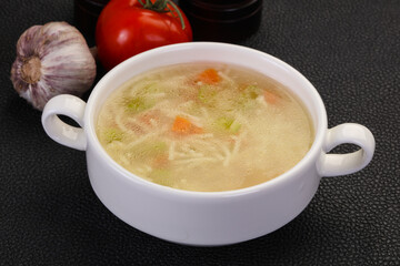 Chicken soup with noodles