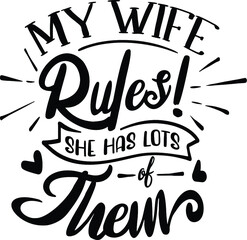 Husband and Wife Sweet Lettering