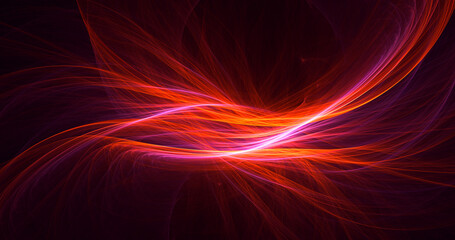 3D rendering abstract multicolor fractal light background