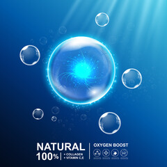 Collagen Serum Background Concept Skin Care Cosmetic.