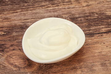 Sour cream in the bowl