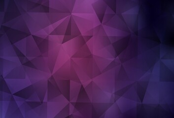 Fototapeta premium Dark Purple, Pink vector polygonal template.