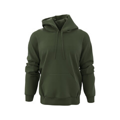 Naklejka premium Blank hooded sweatshirt mockup isolated on white background, 3d rendering, 3d illustration