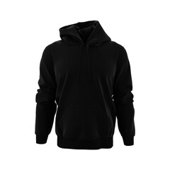Blank hooded sweatshirt, men's hooded jacket for your design mockup for print, isolated on white background, 3d rendering, 3d illustration