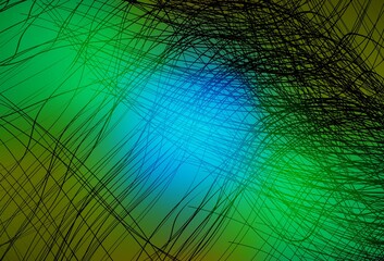 Obraz premium Light Blue, Yellow vector pattern with bent lines.
