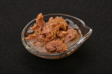 Canned tuna fillet for salad