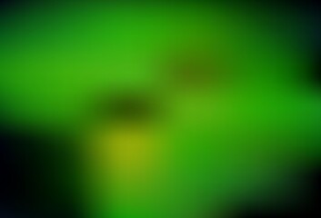 Dark Green, Yellow vector blurred shine abstract template.