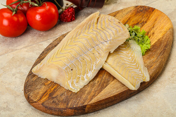 Raw cod fish for cooking