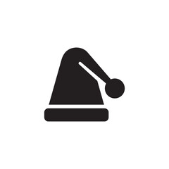 Simple santa hat flat icon design vector