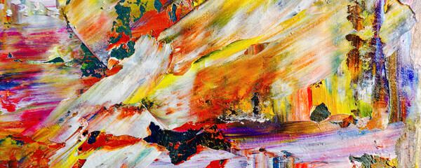 Color texture. Hand drawn oil painting on canvas. Abstract art background.  Modern, contemporary art. Colorful canvas. Wall decor background