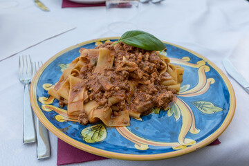 Tagliatelle with Sicilian ragu