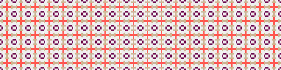 Fototapeta premium Abstract Cross Pattern Dots Logo generative computational art illustration