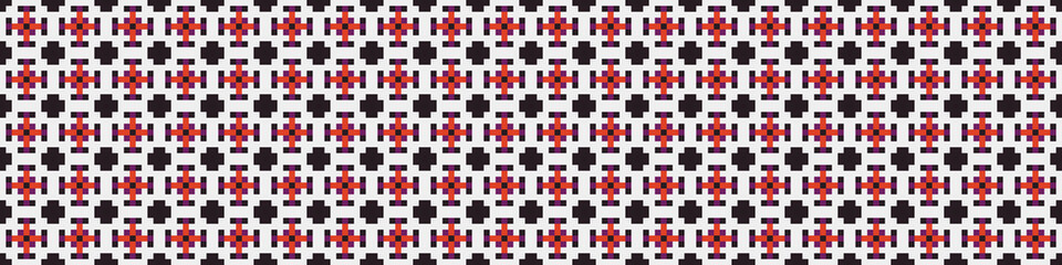 Fototapeta premium Abstract Cross Pattern Dots Logo generative computational art illustration