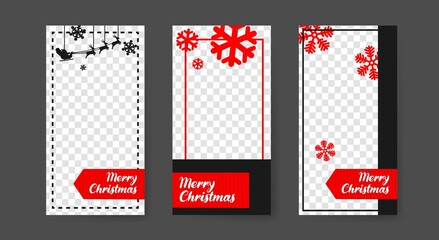 Social media post templates for digital marketing and sales promotion on christmas and new year. fashion advertising. Offer social media banners. vector photo frame mockup illustration