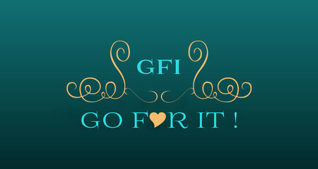 Go for it con sfondo colorato