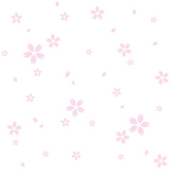 シンプルな桜の花びらのエンドレスパターン