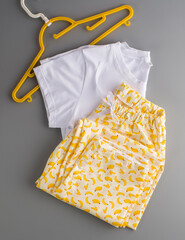 layout of women's nightwear, pajamas, delicate, beautiful, fashionable, comfortable