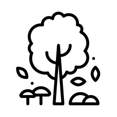 Autumn tree icon, Thanksgiving related vector