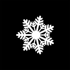 Snowflake icon isolated on black background. Snow symbol modern, simple, vector, icon for website design, mobile app, ui. Vector Illustration