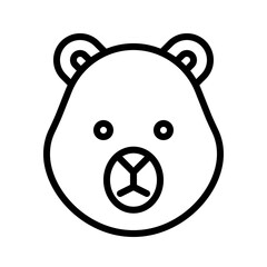 Bear head icon, Thanksgiving related vector
