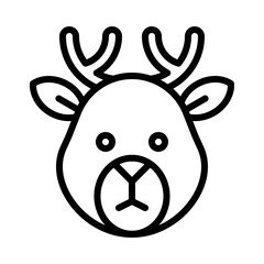 Moose head icon, Thanksgiving related vector