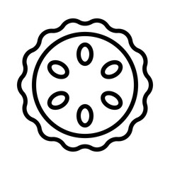 Pecan pie icon, Thanksgiving related vector