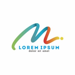 Illustration vector graphic of  m letter logo