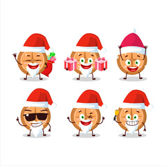 Santa Claus emoticons with compass cookies cartoon character
