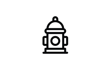 Firefighter Outline Icon - Hydrant