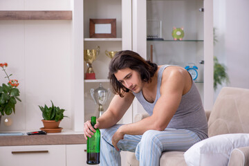 Man ex-champion suffering from alcoholism at home