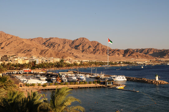 Jordan has nice beach in Aqaba port Red Sea Stock Photo | Adobe Stock