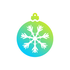 Colorful Christmas ball icon isolated on white background. Christmas bauble symbol modern, simple, vector, icon for website design, mobile app, ui. Vector Illustration