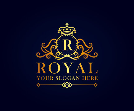 Royal luxury vintage logo with decorative ornament