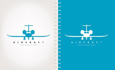Aircraft logo vector. Transport design.