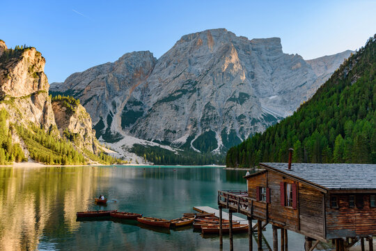 Beautiful shot of Fanes-Sennes-Prags Natural Park in Mareo, Italy