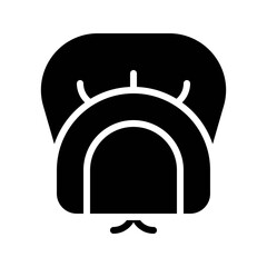 Pilgrim woman hat icon, Thanksgiving related vector