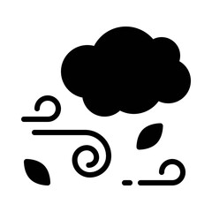 Wind blowing icon, Thanksgiving related vector
